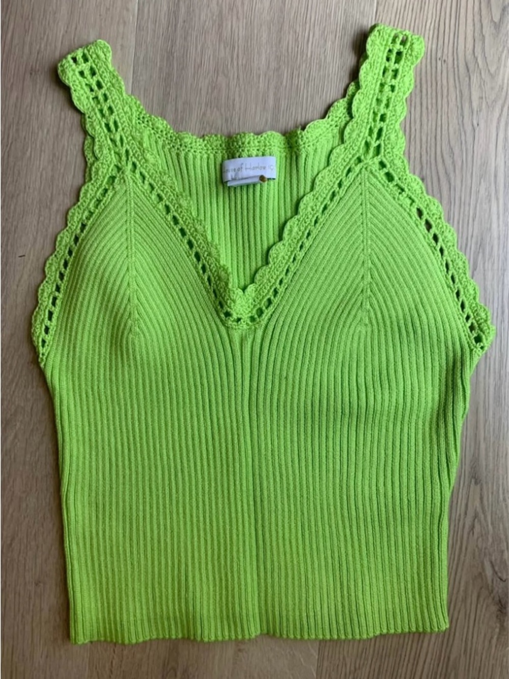 House of Harlow 1960 Ribbed Crochet Tank